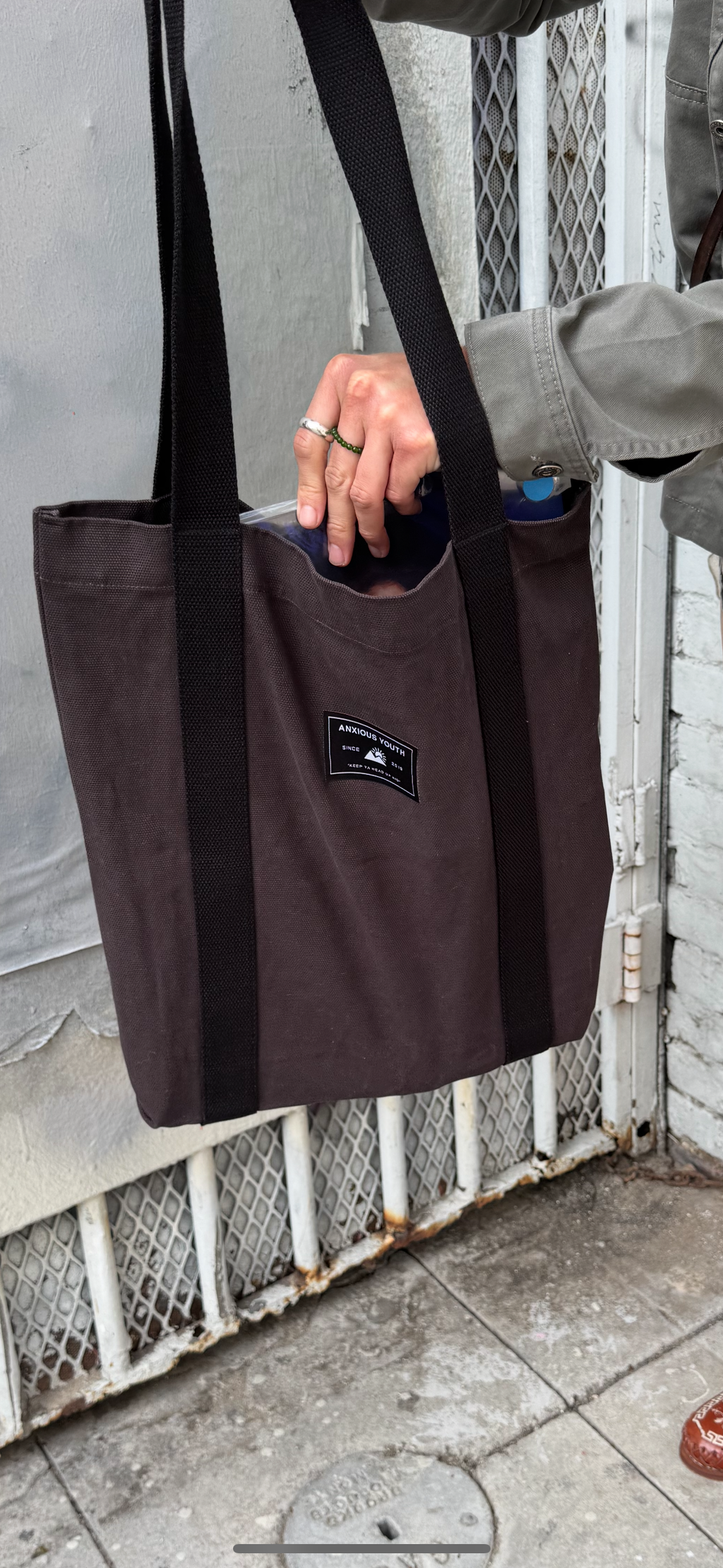 CLUB ANXIOUS | TWO TONE TOTE BAG