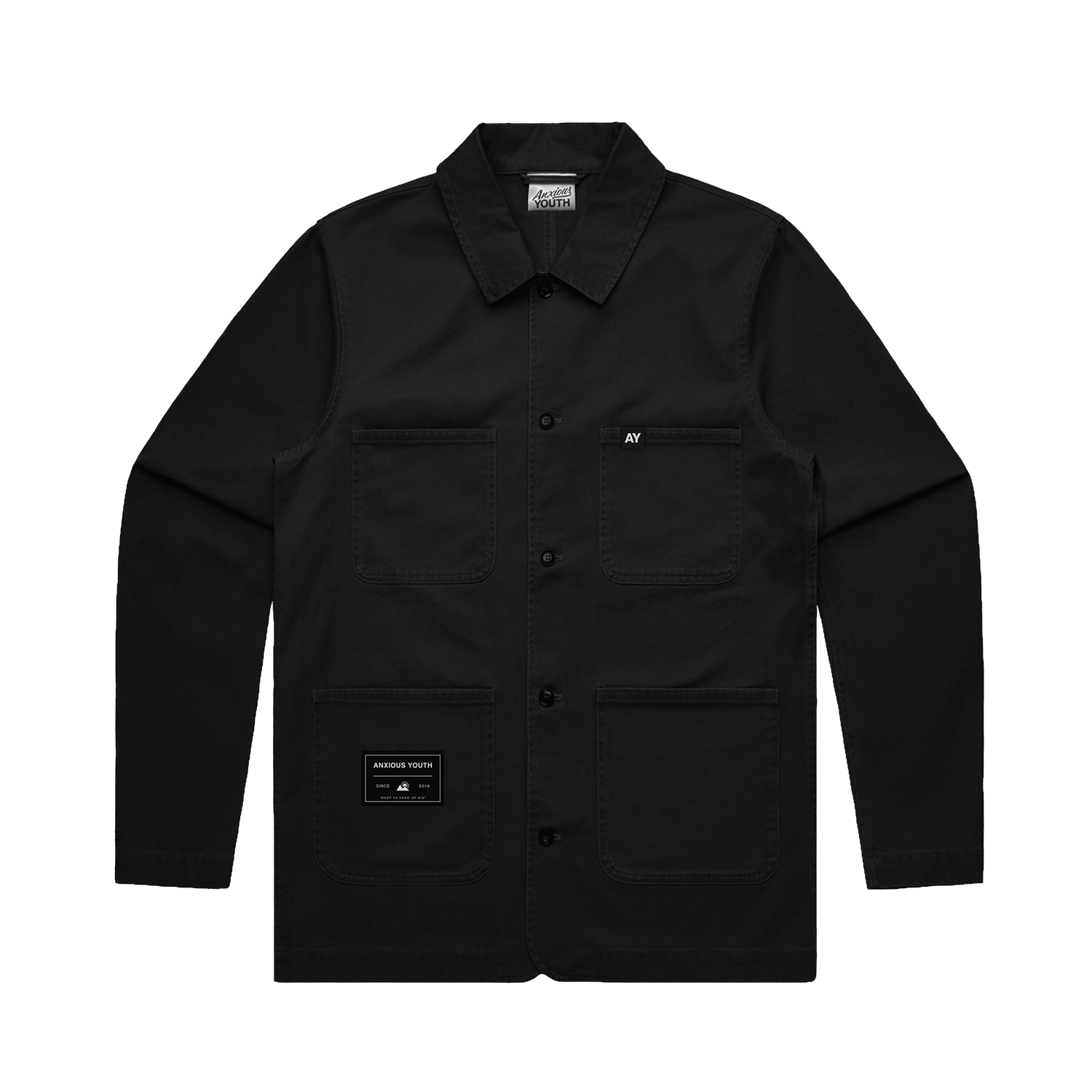 CLUB ANXIOUS CHORE JACKET | BLACK