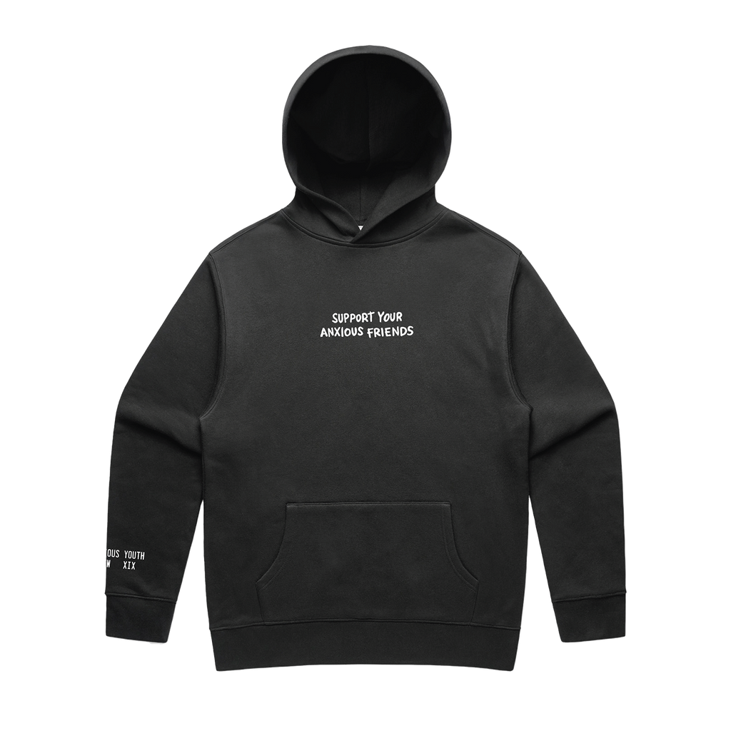SYAF | FADED BLACK EMBROIDERED HOODIE
