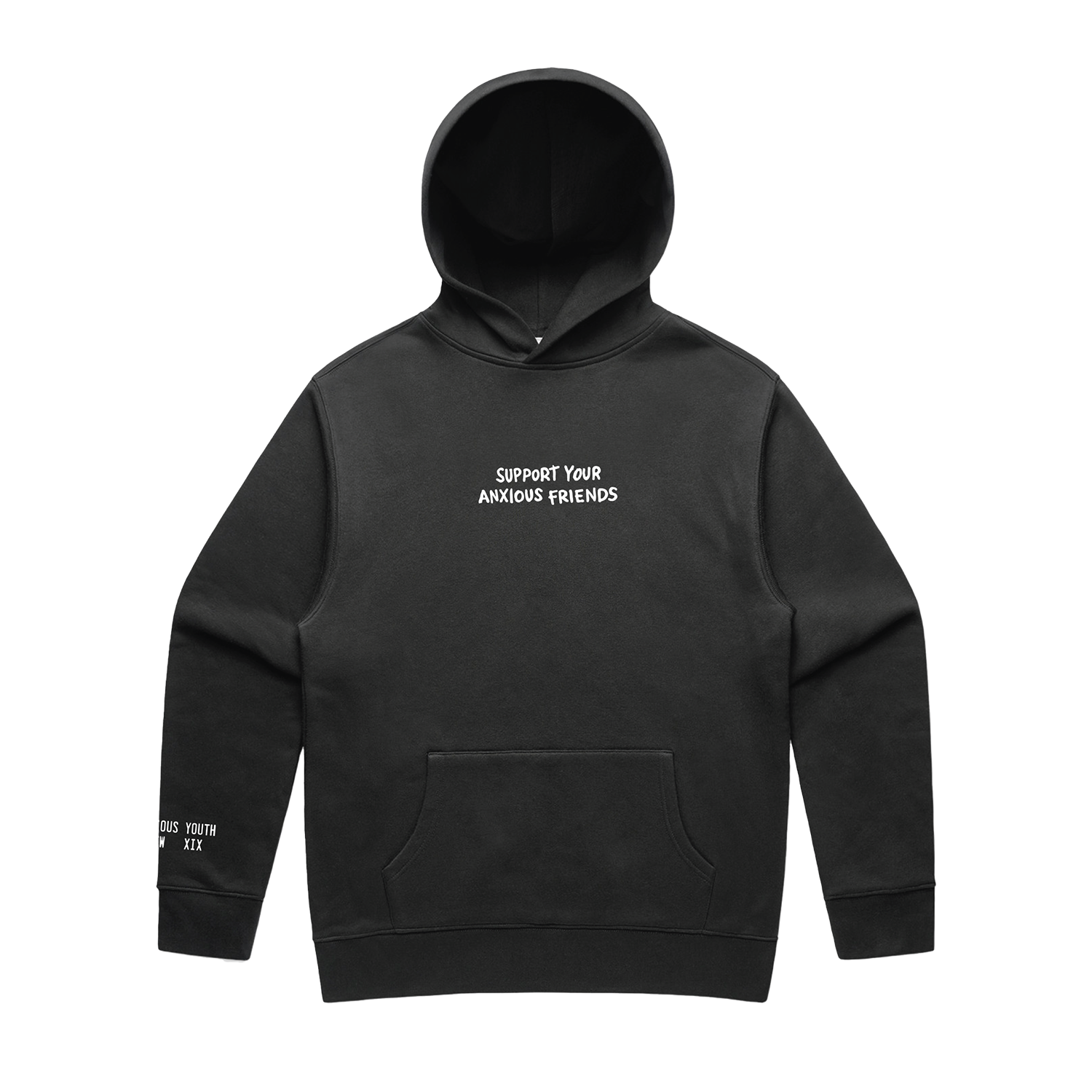 SYAF | FADED BLACK EMBROIDERED HOODIE